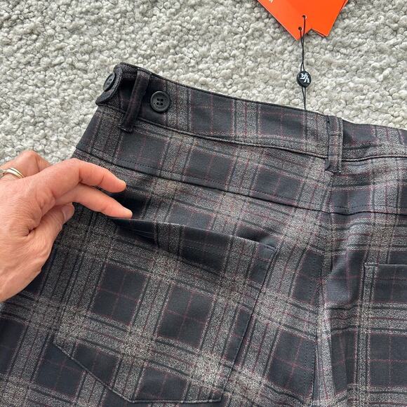 Men's YoungLA Dapper Dress Pants #615, 34x32 BlackBrownPlaid, NWT - Picture 6 of 7